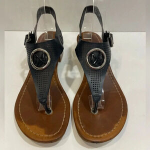 Nautica Black Thong Sandal Size 8